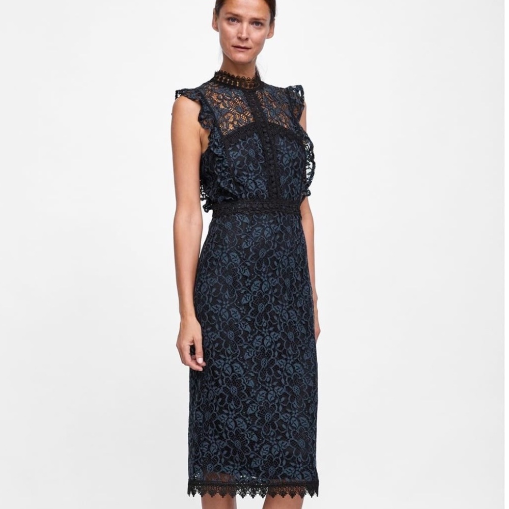 ZARA Lace Midi dress